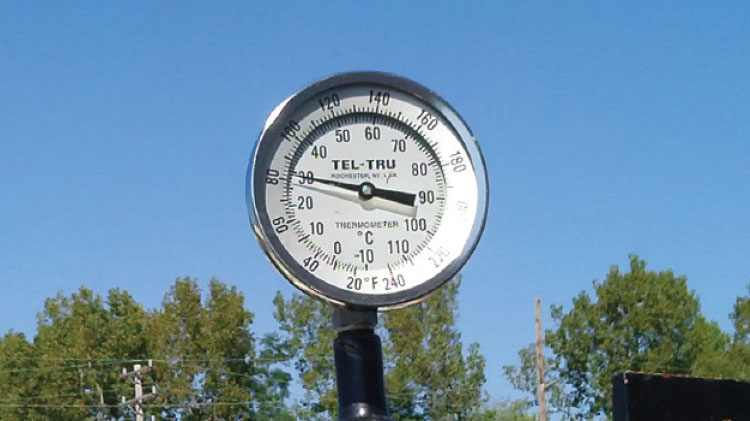 Large temperature gauge